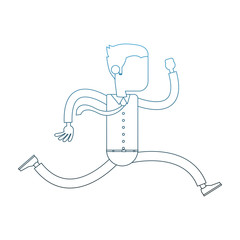 Businessman running cartoon vector illustration graphic design