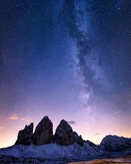 Foto op Canvas Mountain peak at the night time in the Italy. Beautiful natural landscape in the night time © biletskiyevgeniy.com