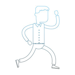 Businessman running cartoon vector illustration graphic design