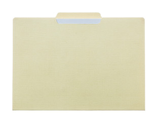 Office folder paper isolated on white