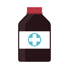 Medicine bottle isolated vector illustration graphic design