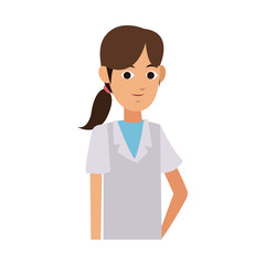 Young nurse cartoon vector illustration graphic design