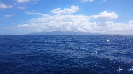 Opean Sea with island in the distance