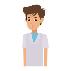 Male nurse cartoon vector illustration graphic design
