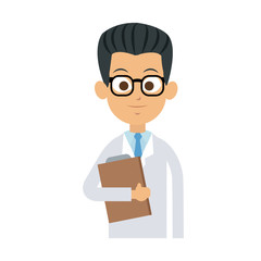 Male doctor cartoon vector illustration graphic design