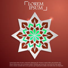 Paper graphic of islamic geometric art. 