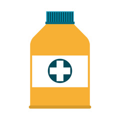 Obraz premium Medicine bottle isolated vector illustration graphic design