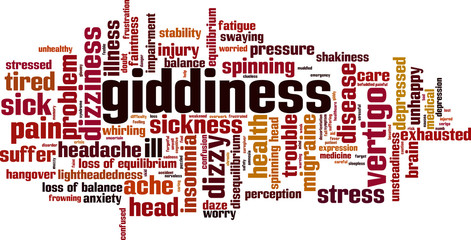 Giddiness word cloud