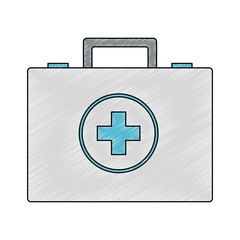 Obraz premium First aids suitcase vector illustration graphic design