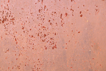 Rusted red painted metal wall. Detailed texture