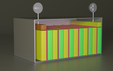 solid-state battery,
3D rendering