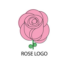 rose vector logo design