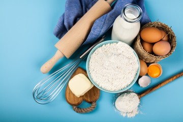 Basic baking ingredients