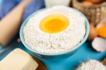 Basic baking ingredients