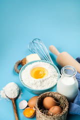 Basic baking ingredients