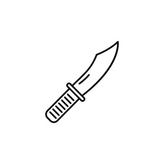 knife icon. Element of diving, fishing and hunting for mobile concept and web apps. Thin line icon for website design and development; app development. Premium icon