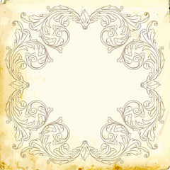 Vector baroque of vintage elements for design.