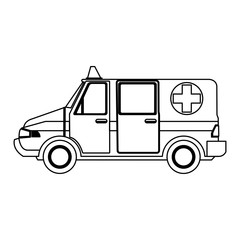 Ambulance emergency vehicle vector illustration graphic design