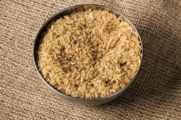 brown rice in bowl
