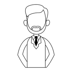 Male doctor cartoon vector illustration graphic design
