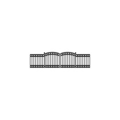 iron fence with gates icon. Element of door, window and gate for mobile concept and web apps. Thin line icon for website design and development, app development. Premium icon