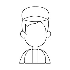 Obraz na płótnie Canvas Boy faceless profile cartoon vector illustration graphic design