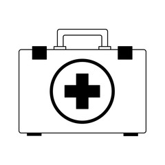 Obraz premium First aids suitcase vector illustration graphic design