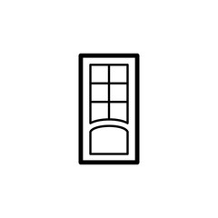 door in the windows icon. Element of door, window and gate for mobile concept and web apps. Thin line icon for website design and development, app development. Premium icon