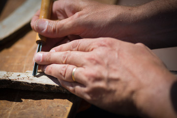 Woodworking hands
