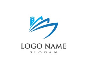 cruise ship Logo Template