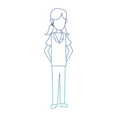 Young nurse cartoon vector illustration graphic design