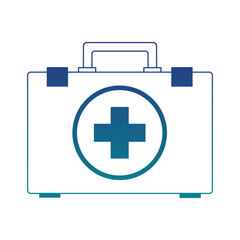 Obraz premium First aids suitcase vector illustration graphic design