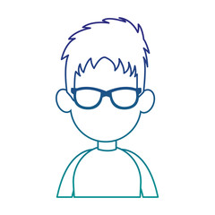 Young faceless woman profile vector illustration graphic design