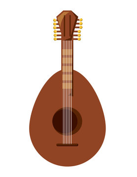mandolina instrument icon over white background, colorful design. vector illustration