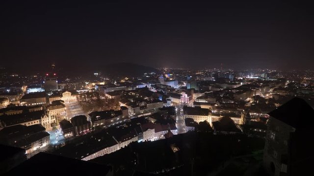 Timelapse of the city at night