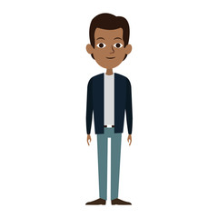 Young man with casual clothes vector illustration graphic design