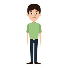 Young man with casual clothes vector illustration graphic design