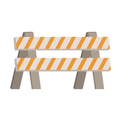 Under construction barrier with sign vector illustration graphic design
