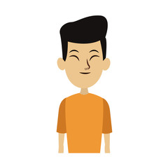 Young asian man cartoon vector illustration graphic design
