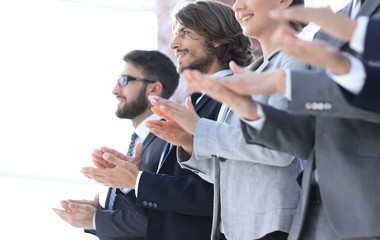 Business people hands applauding