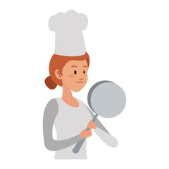 Chef female cartoon vector illustration graphic design