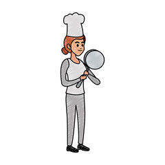 Chef female cartoon vector illustration graphic design