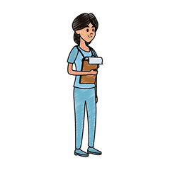 Female doctor cartoon vector illustration graphic design