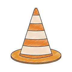 Construction traffic cone vector illustration graphic design