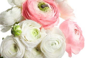 Obraz na płótnie Canvas Beautiful ranunculus flowers, closeup