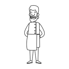 Chef male cartoon vector illustration graphic design