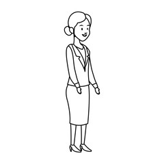 Executive business woman cartoon vector illustration graphic design