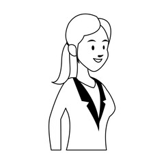 Executive business woman cartoon vector illustration graphic design