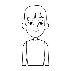 Young asian man cartoon vector illustration graphic design