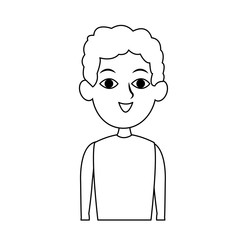 Young man with casual clothes vector illustration graphic design